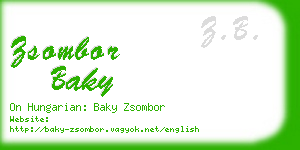 zsombor baky business card